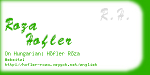 roza hofler business card